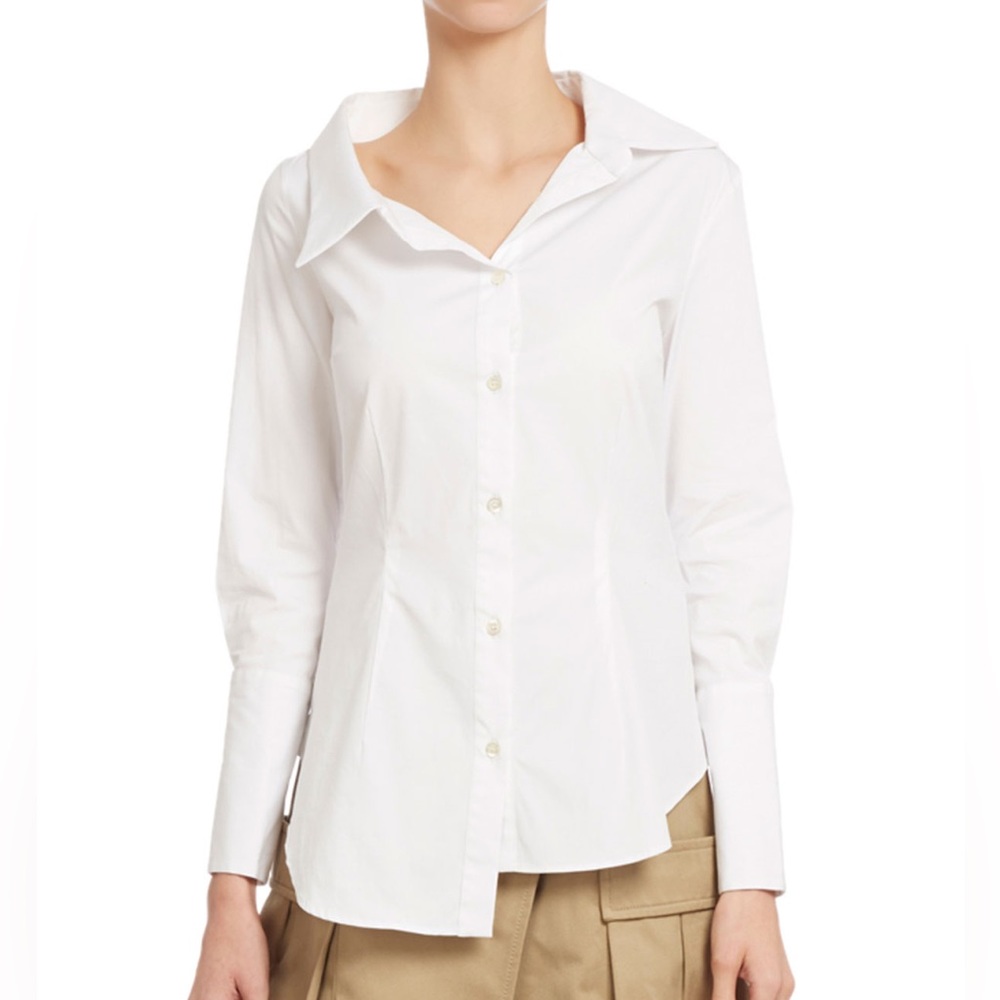 Monse asymmetric button down collared shirt